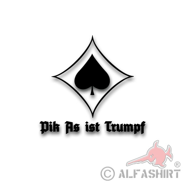 Pik As ist Trumpf JG53 Poker Karten Symbol Luftwaffe Sticker 10x10cm#A4347