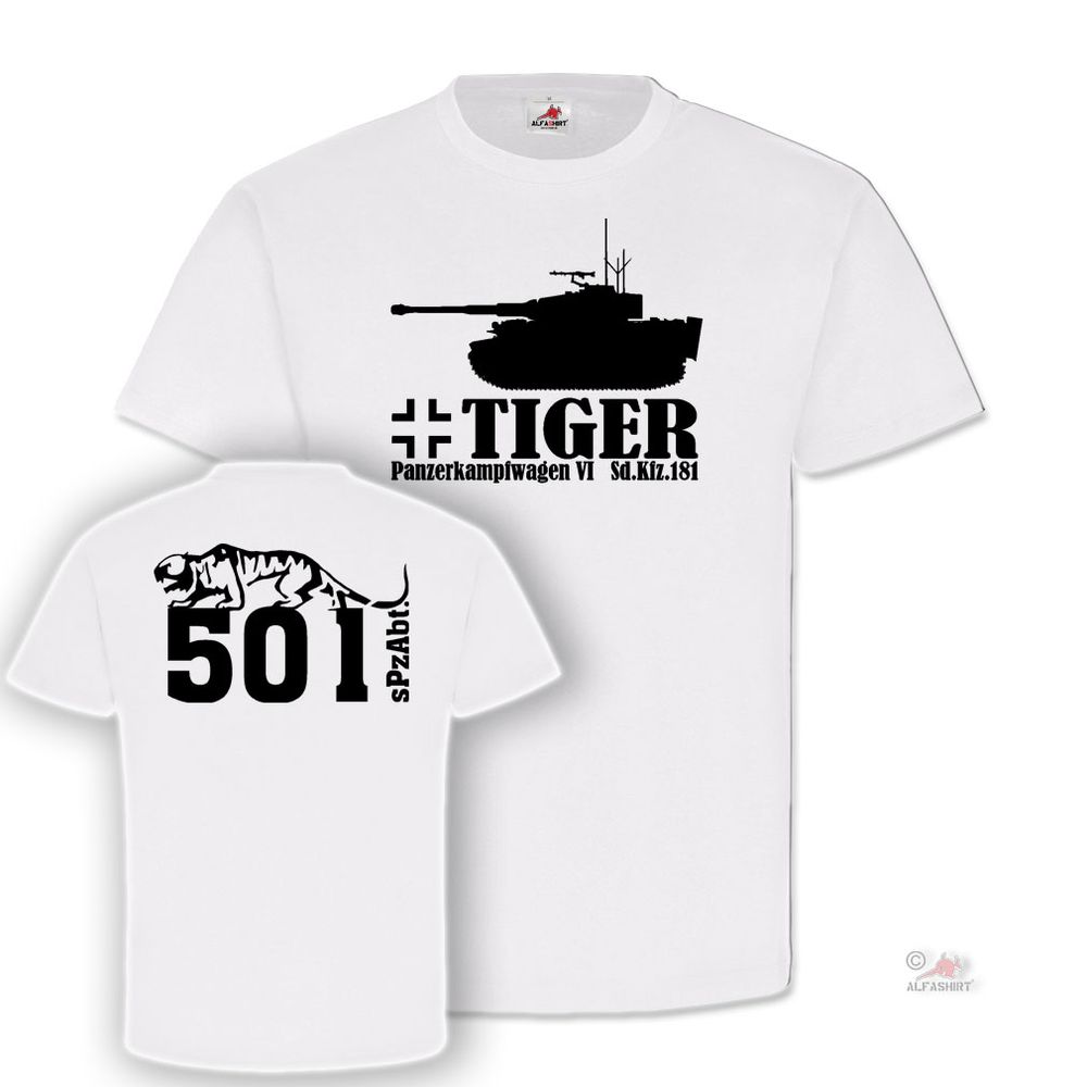 Tiger Tank SPzAbt 501 Heavy Tank Division VI SdKfz 181 T Shirt # 18427