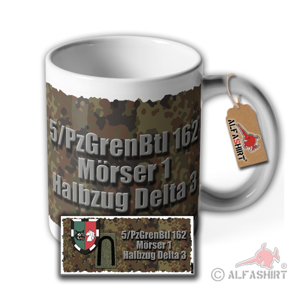 Tasse 5 PzGrenBtl 162 Mörser 1 Halbzug Delta 3 Unteroffizier Bundeswehr#37520