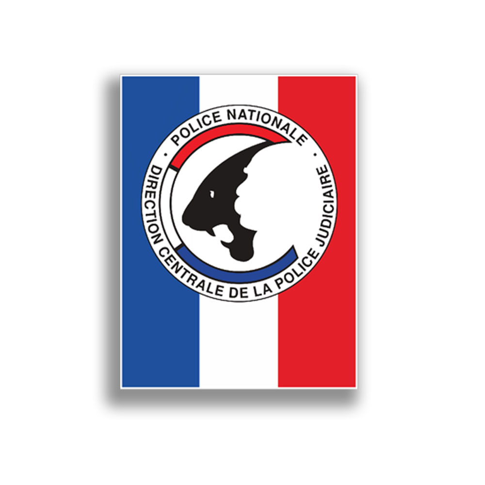DCPJ Aufkleber Sticker Direction Centrale de la Police judiciaire 5x7cm#A3660