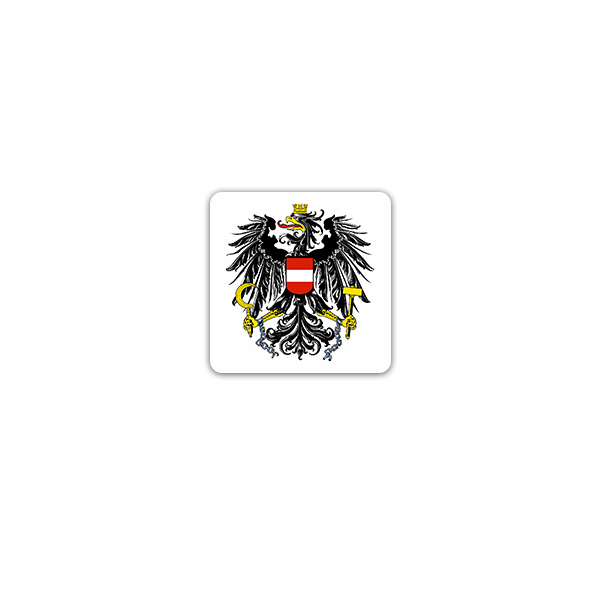 Aufkleber/Sticker Republik Österreich Mitteleuropa Bundesstaat Wien 7x7cm A3145