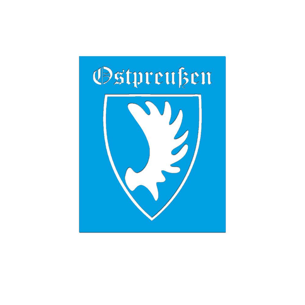 Lackierschablone Ostpreußen 20 x 15 cm #A5603