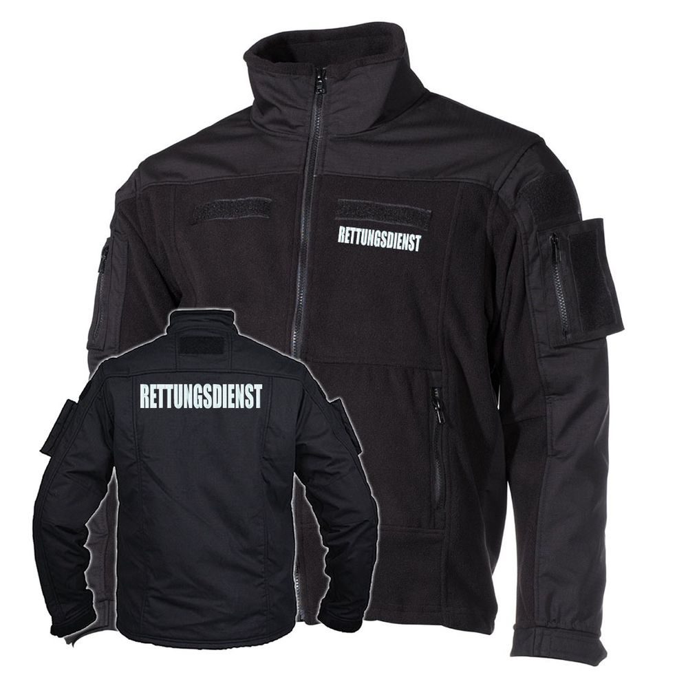 SALE Kommando Fleecejacke Rettungsdienst BEDRUCKT Arzt Rett-San Not-San #32588