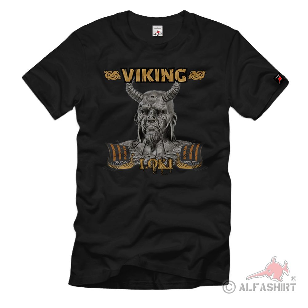 Loki Krieger Germanen Krieger Gott Götter Wikinger Odin Thor T-Shirt# 36276