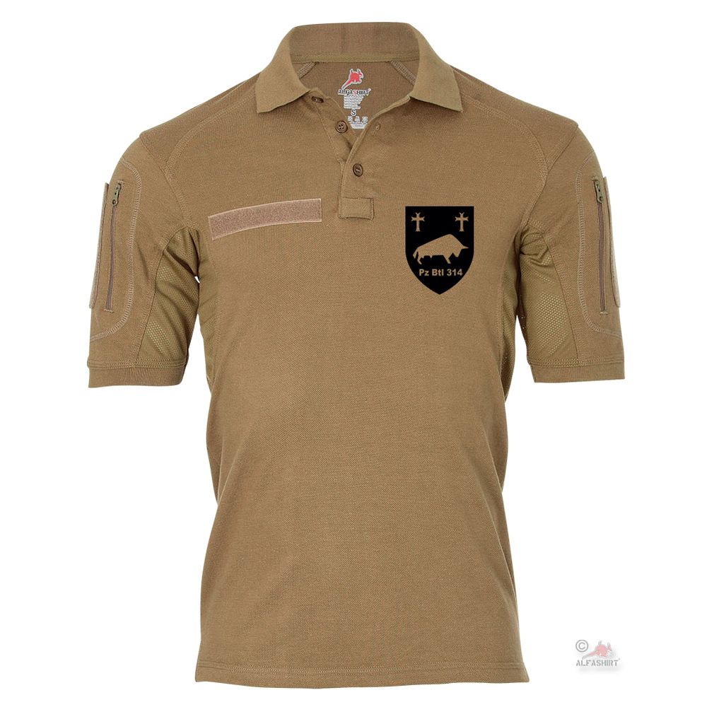 Tactical Poloshirt Alfa PzBtl 314 Panzerbataillon BW Heer Militär #1968 Tactical Poloshirt Alfa PzBtl 314 Panzerbataillon BW Heer Militär #1968