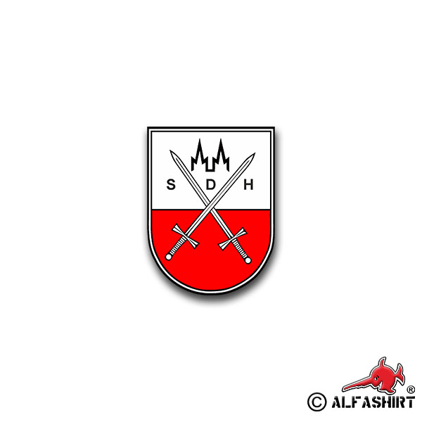Sticker coat of arms of the main branch of the army SDH 5x7cm A879