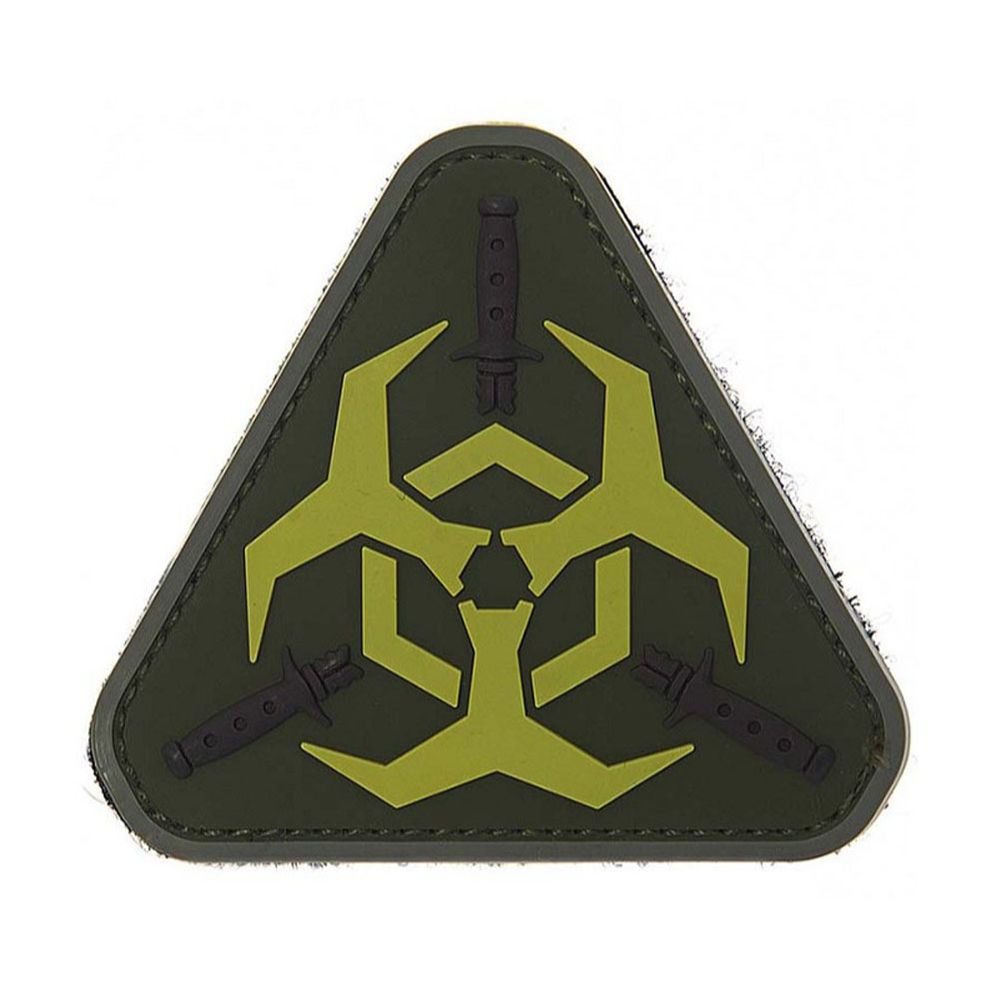 3D PVC Rubber Patch biohazard nuclear chemical zombie survival airsoft knife #48020