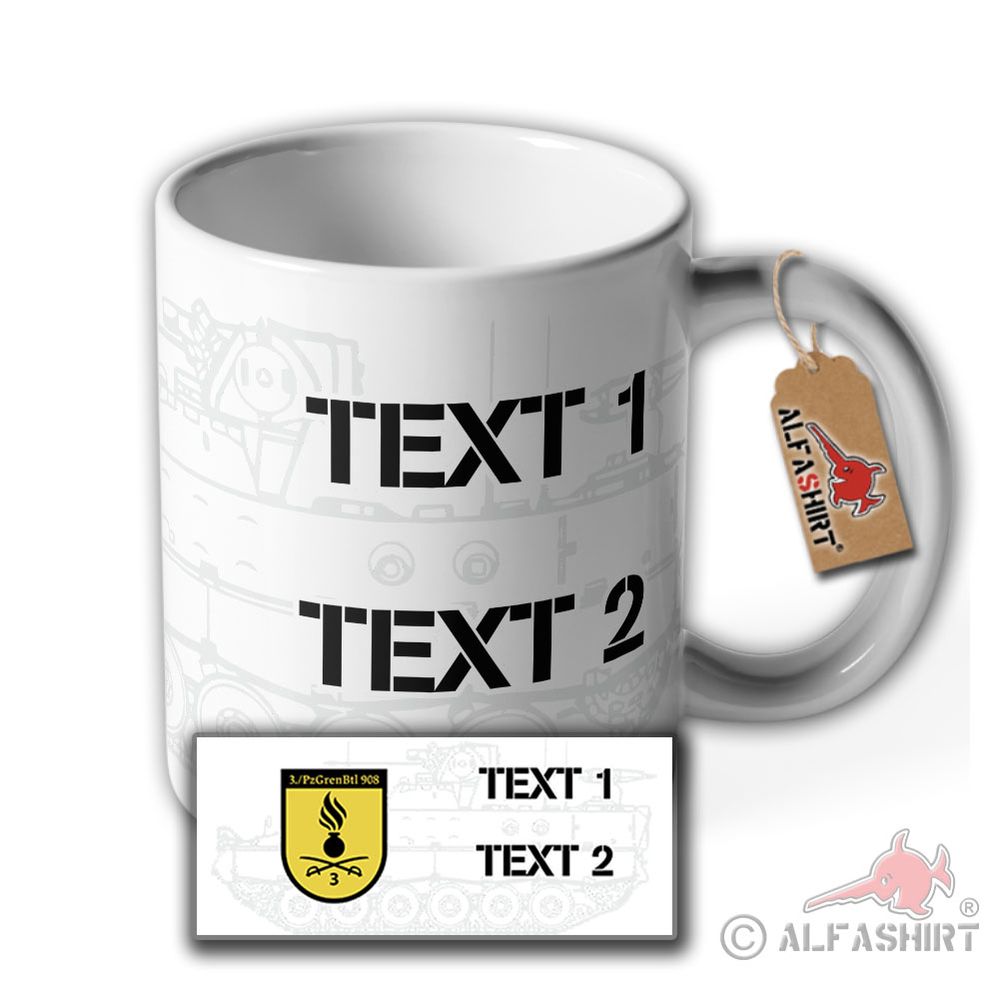 Tasse 3 PzGrenBtl 908 Panzergrenadierbataillon Brigade 41 #44662