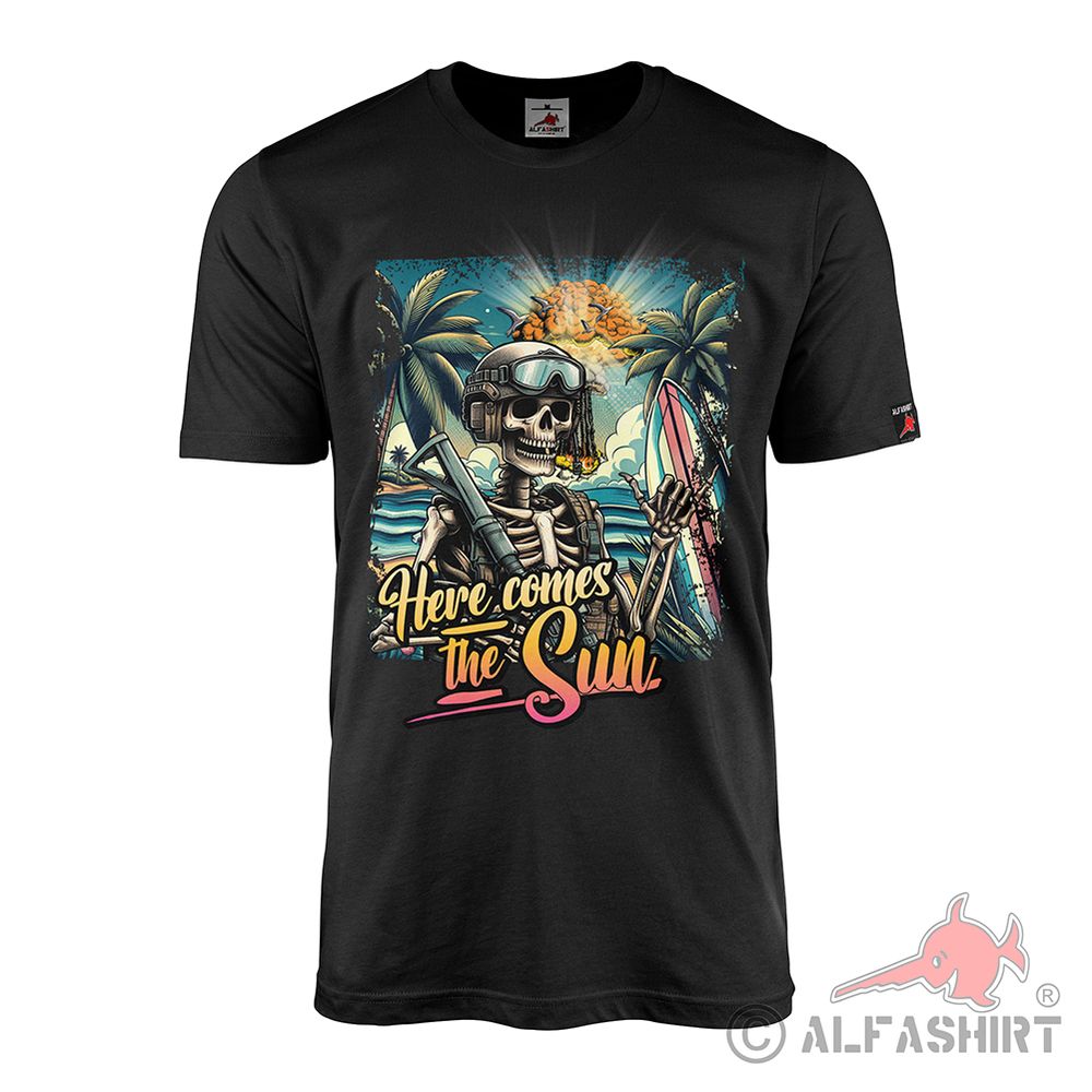 Here comes the Sun Fallout Nuclear Summer Sunflare Beach Vibes T-Shirt #44363