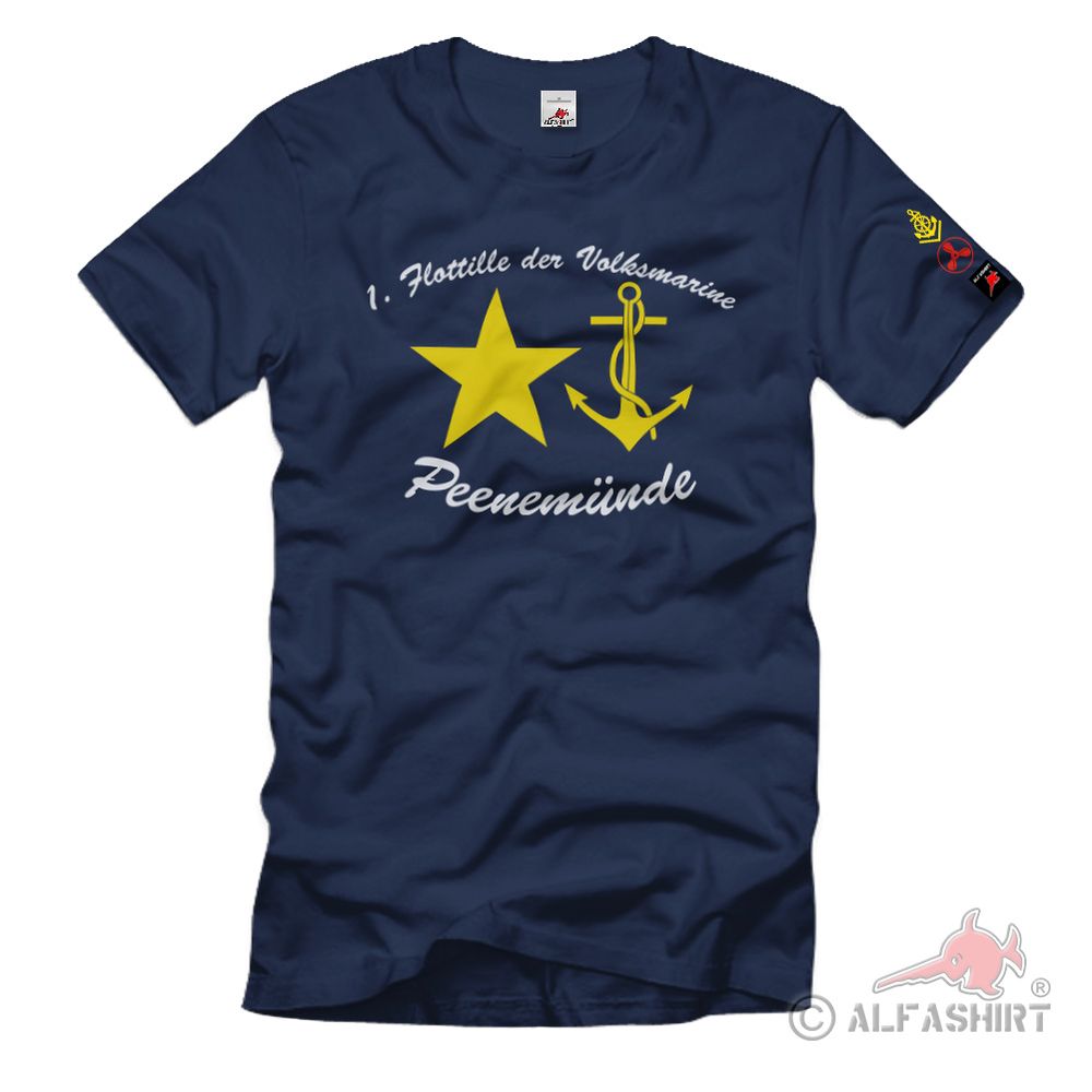 1 Flottille der Volksmarine Obermaat Maschine Peenemünde NVA DDR T-Shirt#39949