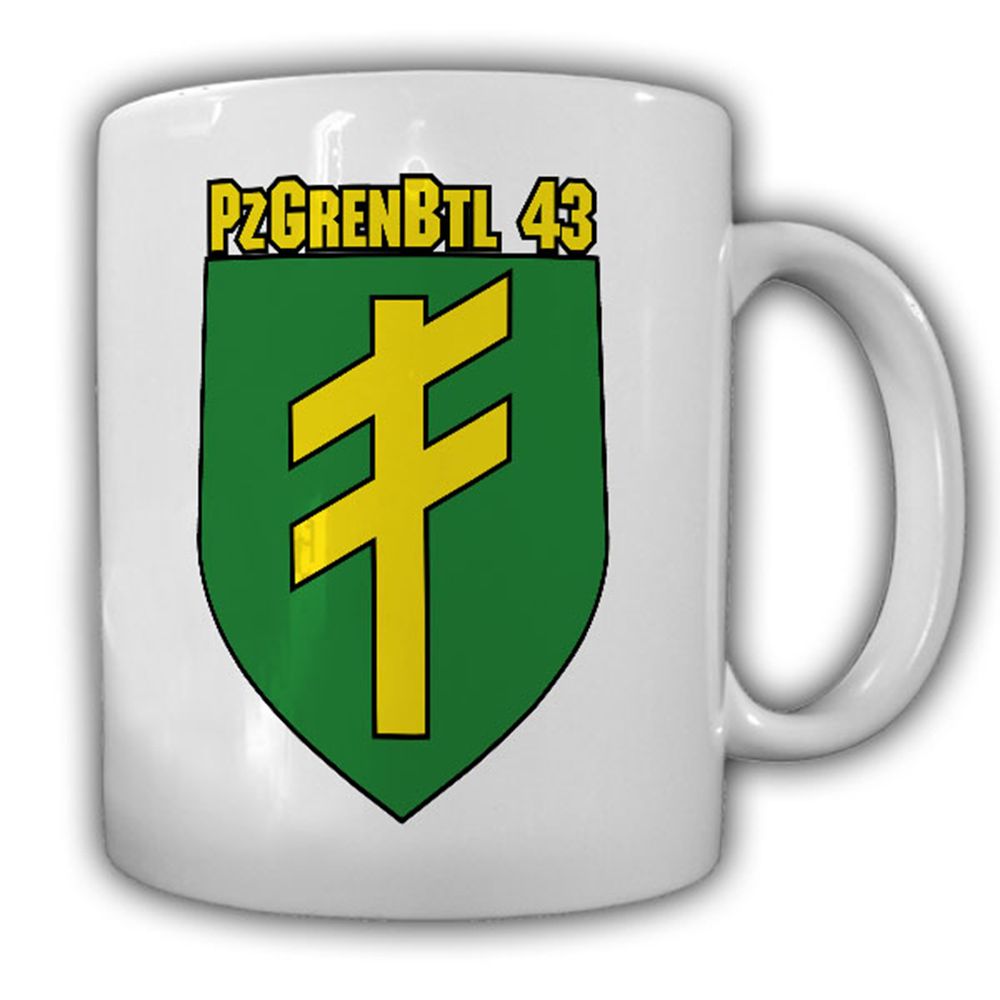 PzGrenBtl 43 Panzergrenadierbataillon Panzer Bataillon Grenadier - Tasse #13637