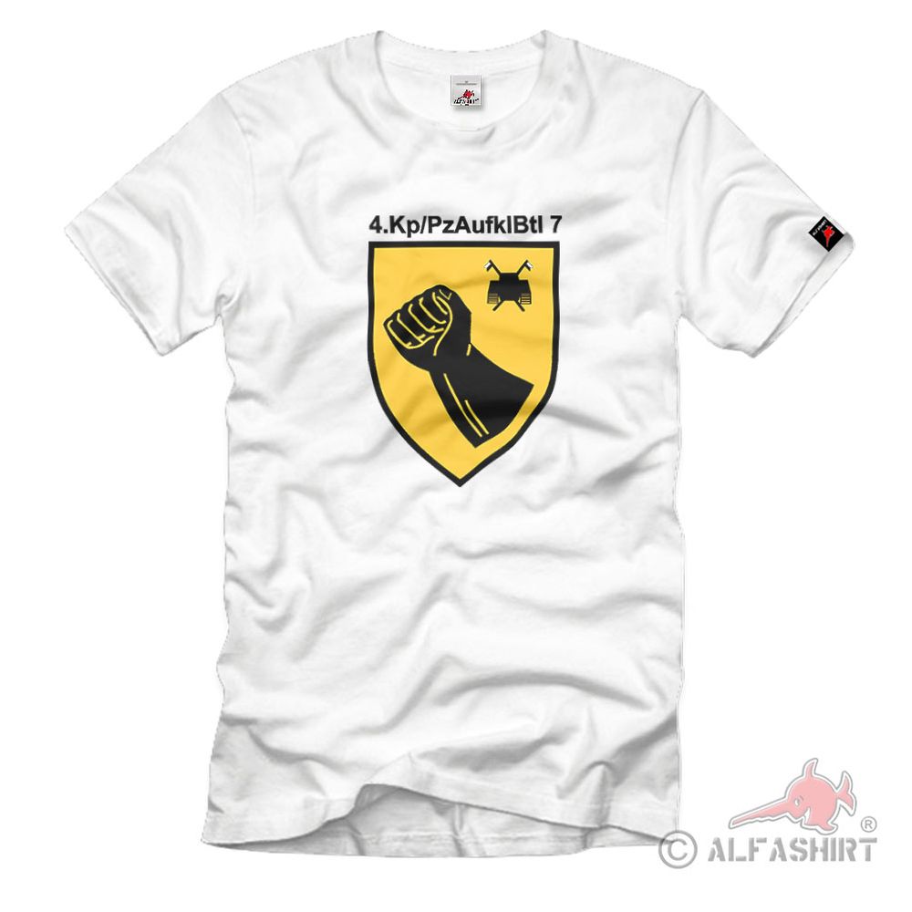 Kompanie Wappen Militär Abzeichen Bataillon Eule 4Kp PzAufklBtl7 7 TShirt #2377