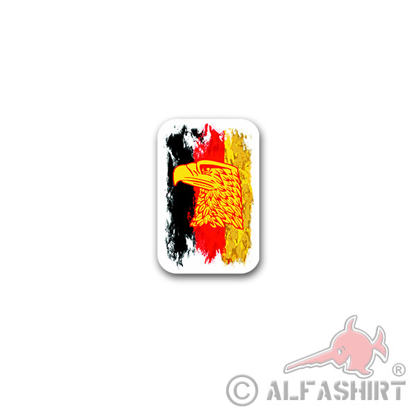 Sticker Germany black red gold Eagle Federal Republic 5x7cm A3091