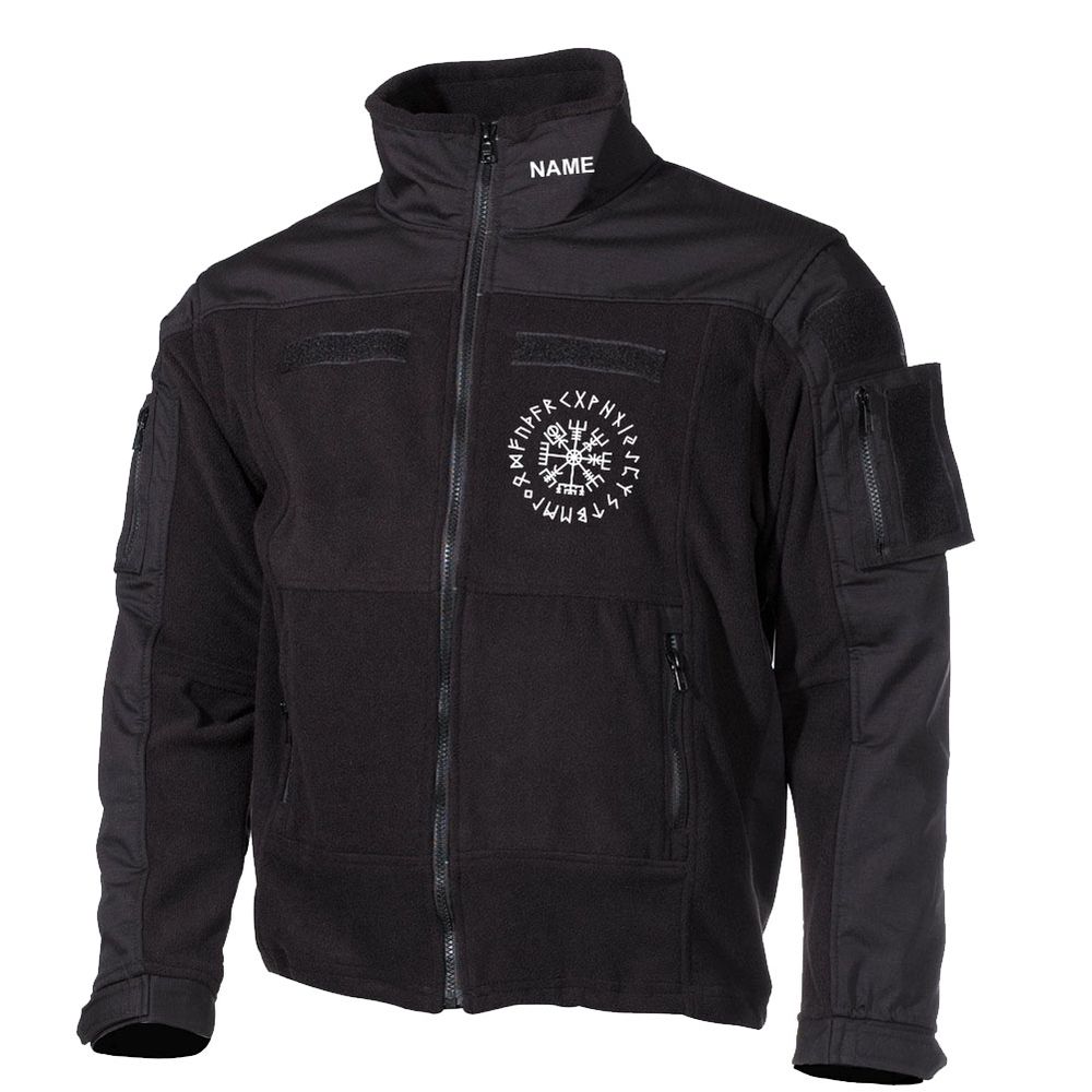 Fleece jacket Vegvisir Viking compass Norse mythology runes #46949