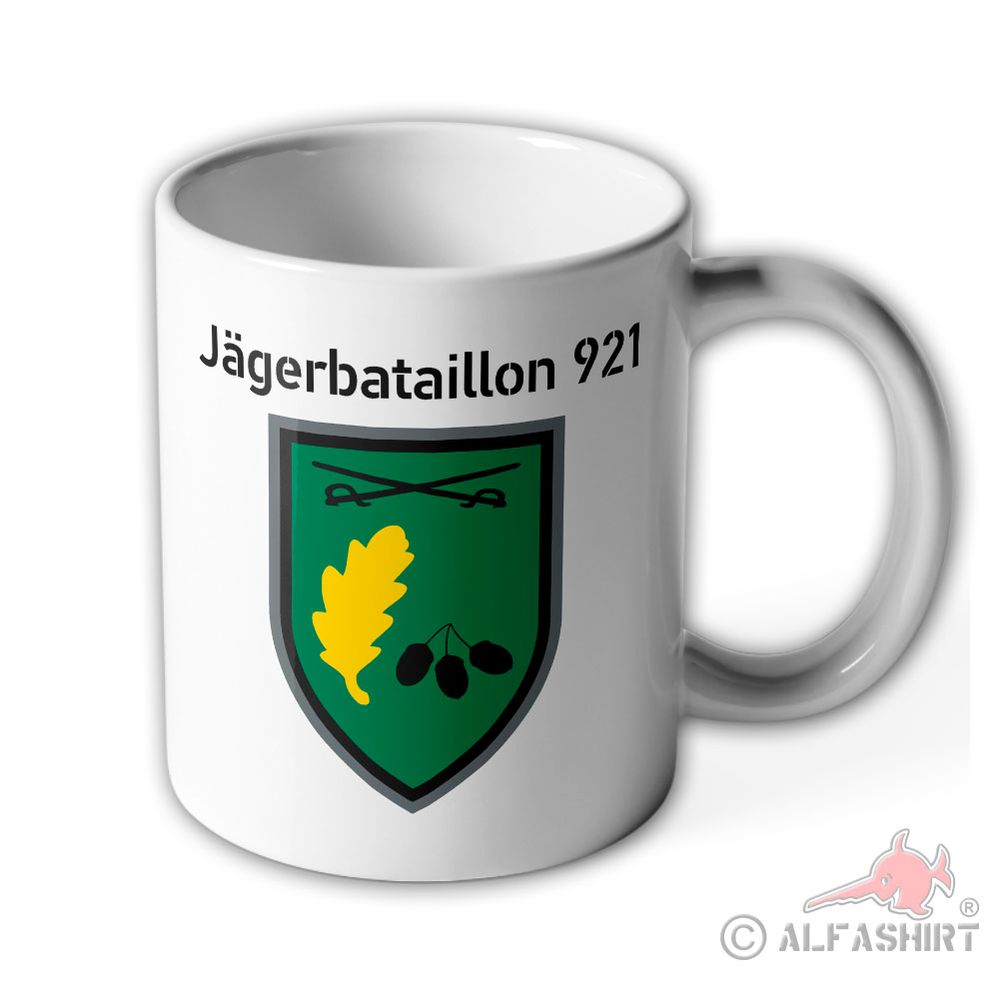 Tasse Jägerbataillon 921 JgBtl Büro Kaffee Bundeswehr Jäger Abzeichen  #39347