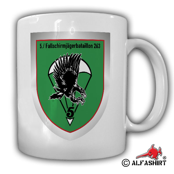 5 FschJgBtl 263 Fallschirmjägerbataillon Kompanie Wappen Abzeichen Tasse #17265