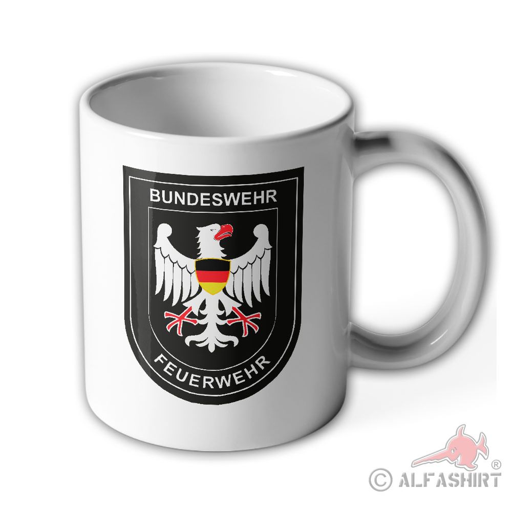 Tasse Bundeswehr Feuerwehr Wehrleute Bund Bundesadler Adler Wappen  #25026