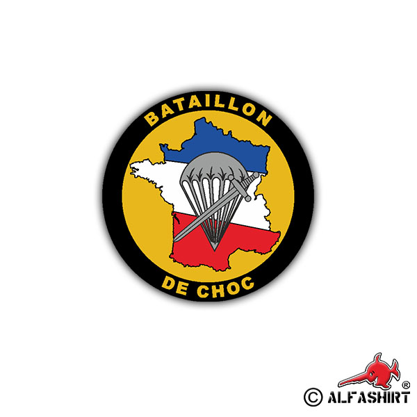 Aufkleber/Sticker Bataillon de Choc FschJg Einheit Frankreich 7x7cm A1862