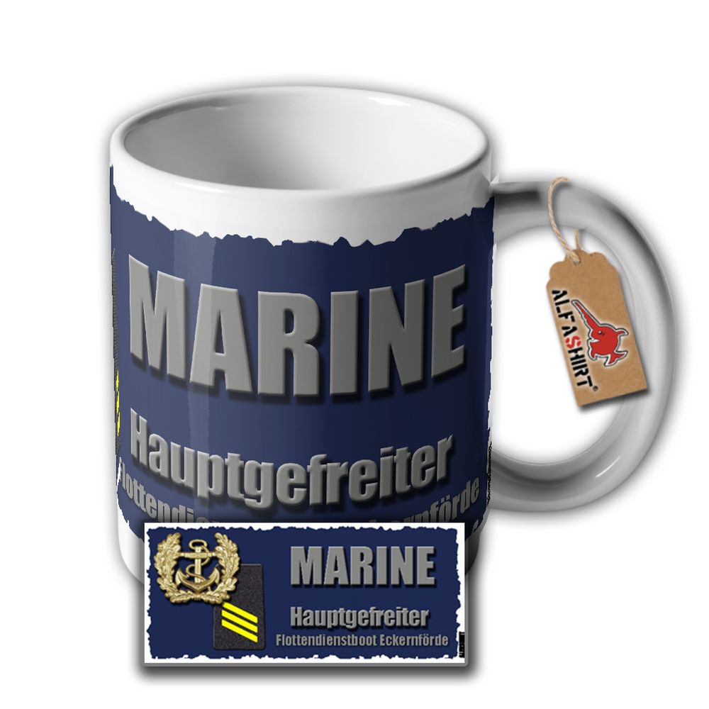 Tasse Flottendienstboot Eckernförde Marine Hauptgefreiter Oste-Klasse #33082