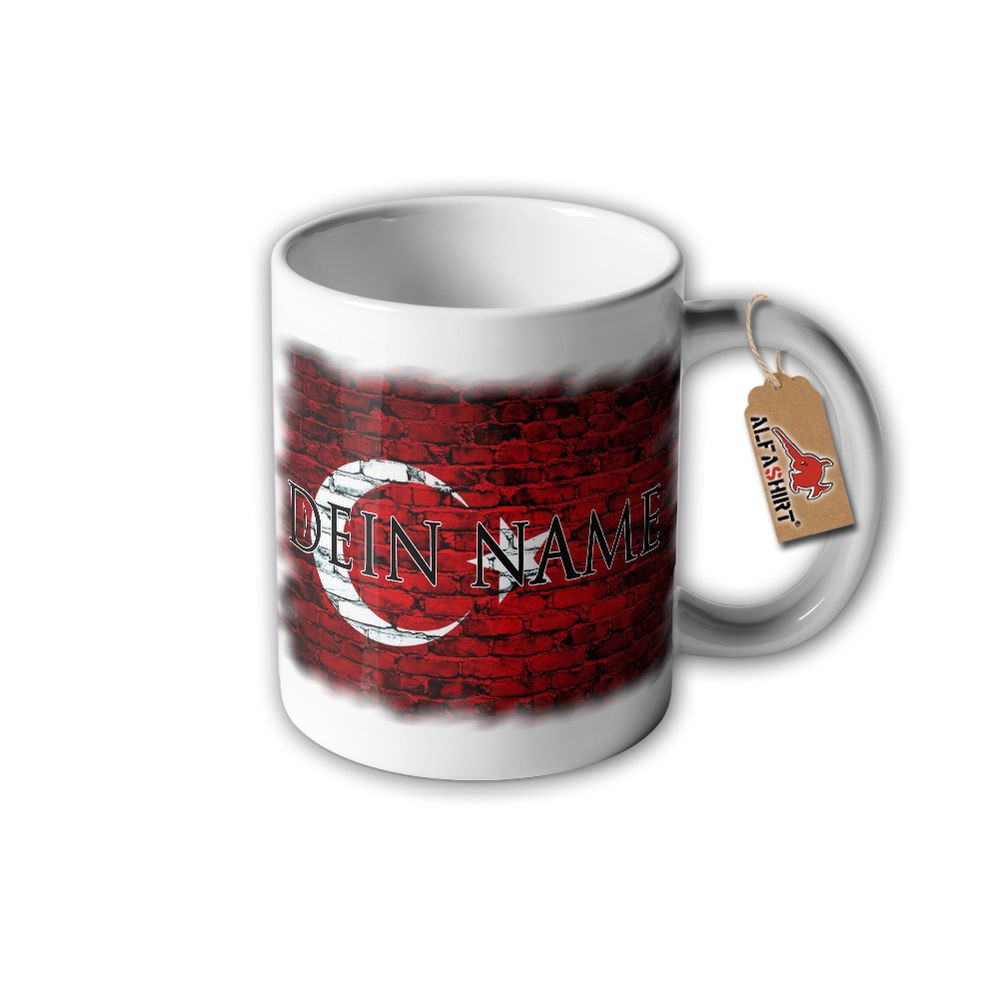 Türkische Flagge mit Deinem Namen Tasse Türkei Türkey Namen Flagge Heimat #32271