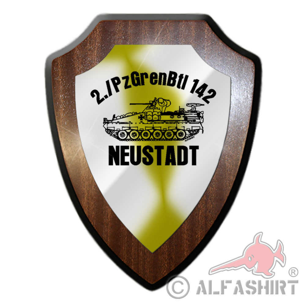 2 PzGrenBtl 142 Neustadt Panzergrenadierbataillon BW Heer Wandschild #27136