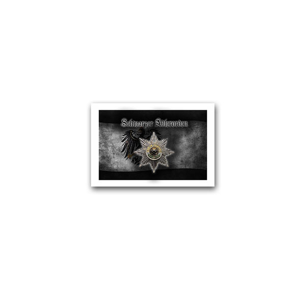 Sticker Black Eagle Order High Order Prussian Order 10x7cm A3242