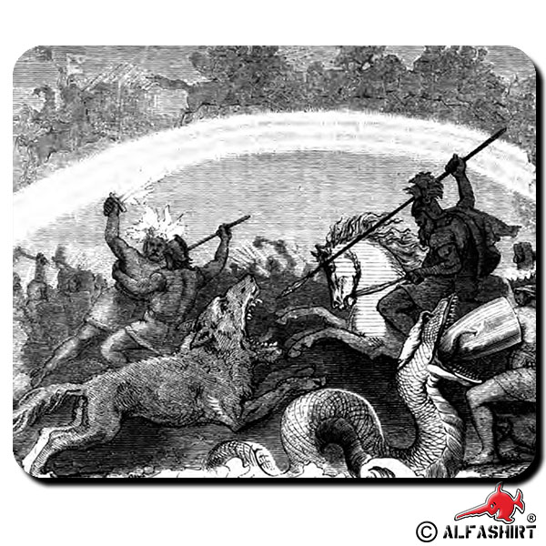 Ragnarok Kamp setting gods Friedrich Wilhelm Heine gods Mouse Pad # 16109