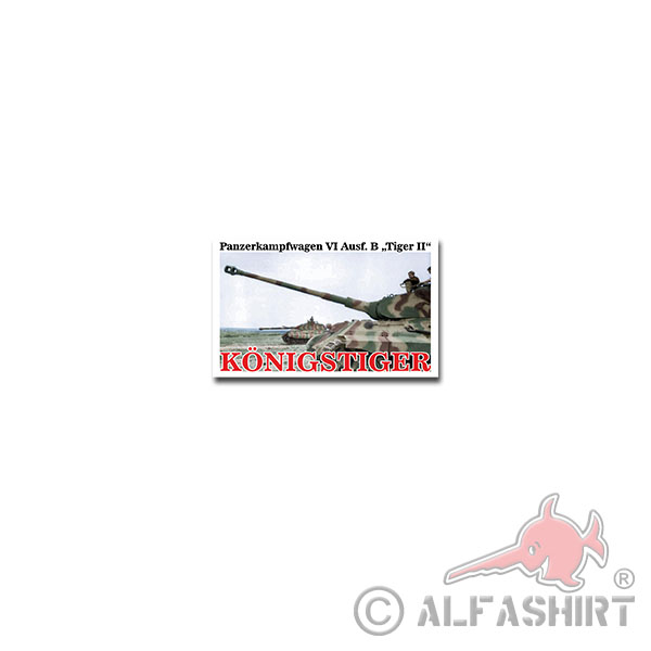 Bengal Tiger in color Sticker Sticker Panzerkampfwagen VI Ausf B 11x7cm # A4036