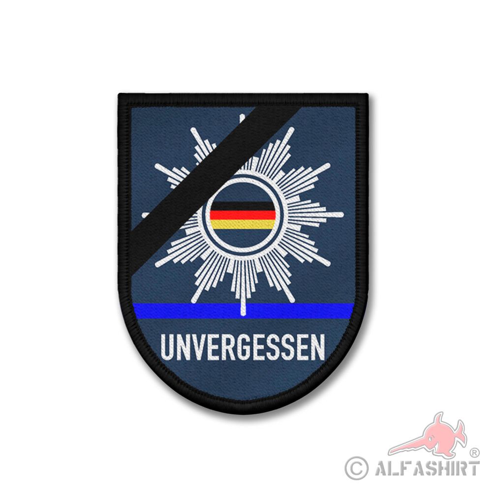 Patch Police Mourning Policeman UNFORGETTABLE Mourning Ribbon Remembrance.#44624