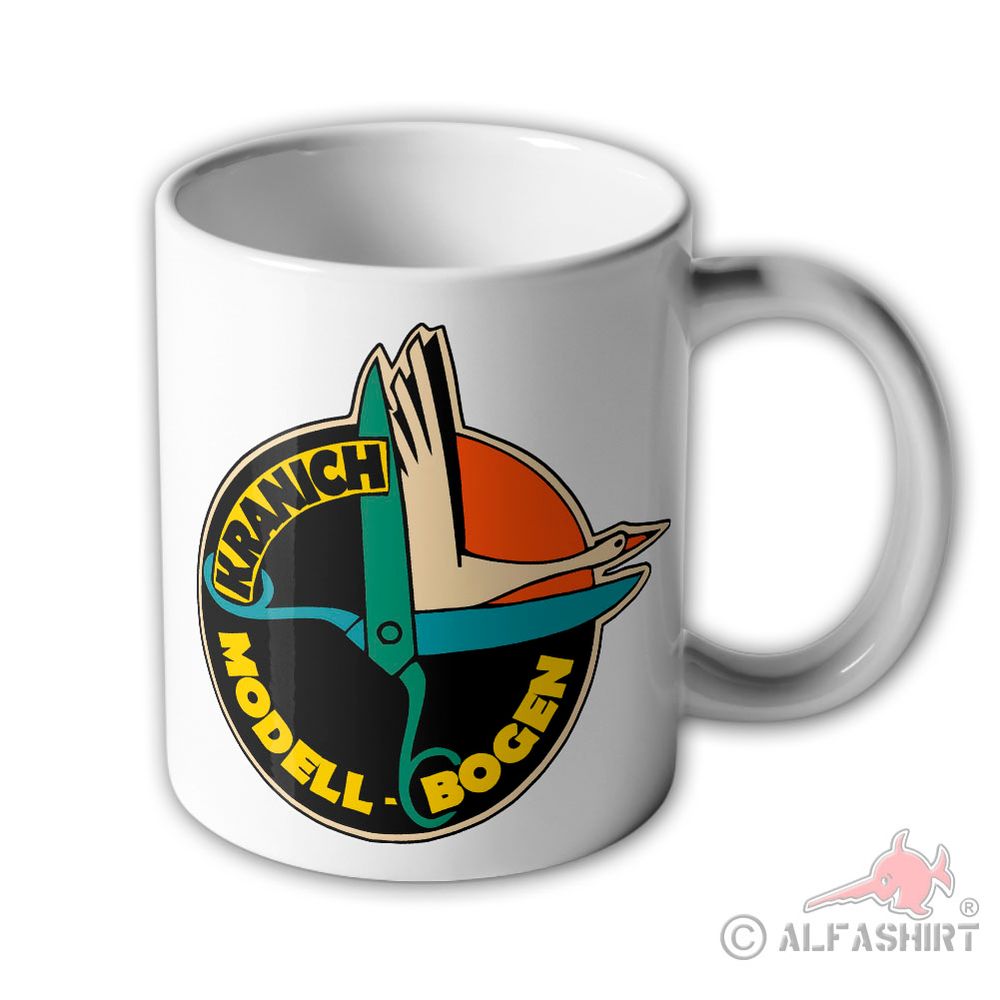 Tasse Kranich Modell-Bogen DDR Retro Karton-Modellbau #44155