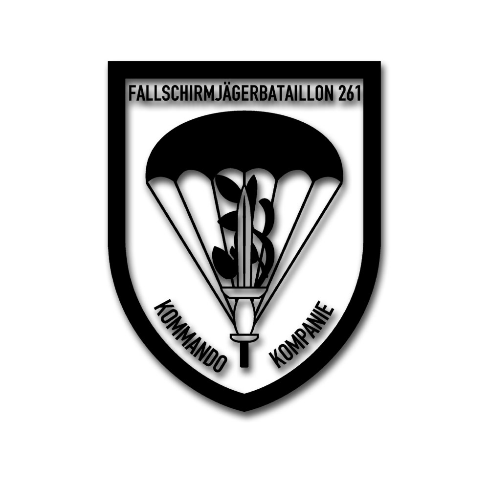 Aufkleber 20x15,5cm FschJgBtl Fallschirmjägerbataillon 261 Kommando #A6440