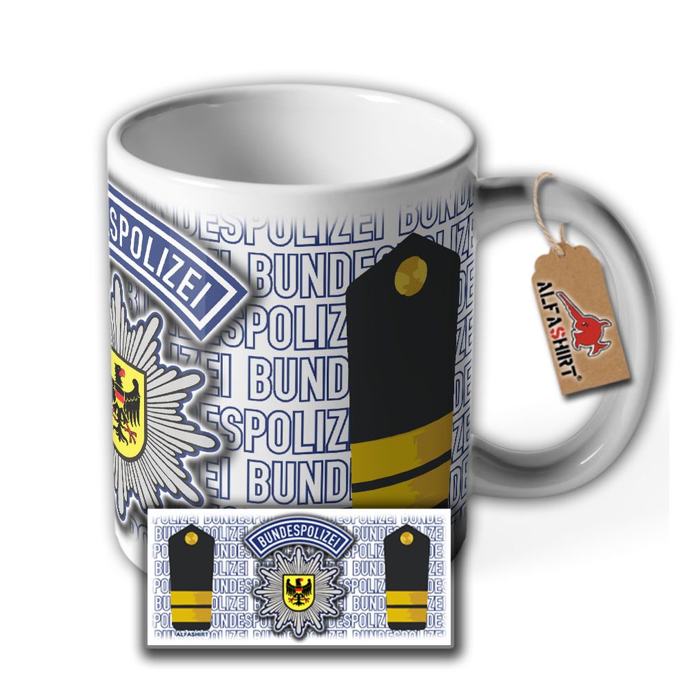 Polizeioberkommissar zu See BPOL POK Küstenwache Dienstgrad Wappen Tasse #29136