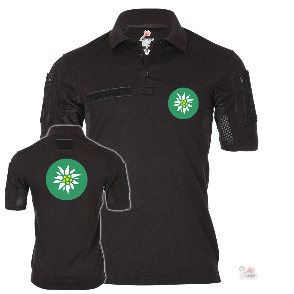 Tactical Polo Alfa Edelweiss Type 2 Leontopodium GebJg Gebirgsjäger Alpen # 26566