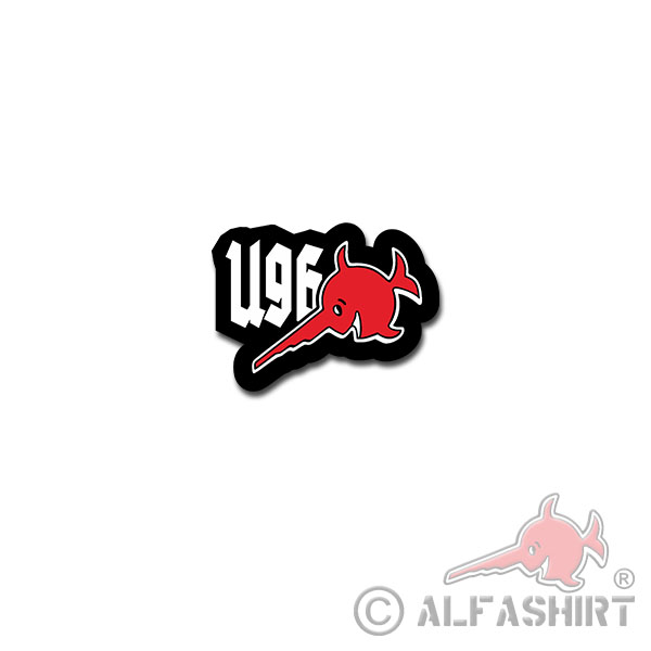 U96 TYP2 Decal Sticker Sawfish Swordfish Fish Submarine 9x7cm # A4172