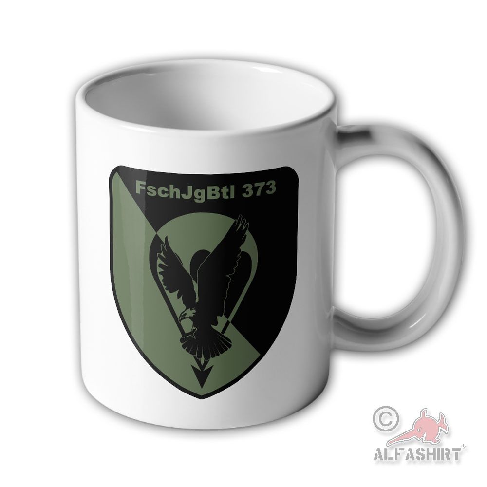 Tasse FschJgBtl Fallschirmjägerbataillon 373 Seedorf Tarnfarben Oliv  #45627