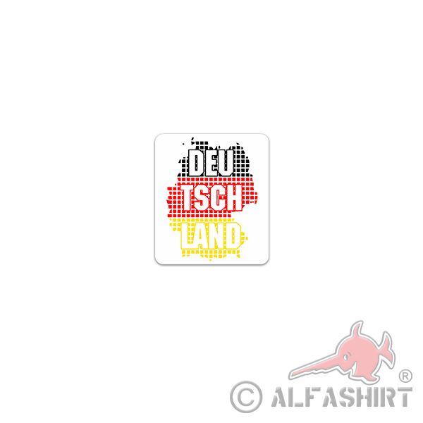 Sticker Germany Pixel Federal German Flag 6x7cm A3532