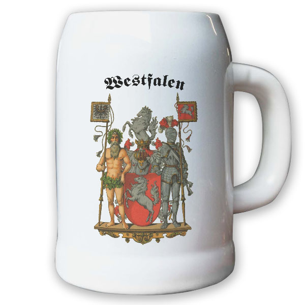 Krug / Bierkrug 0,5l - Preußische Provinz Westfalen Kaiserreich Deutschland#9488
