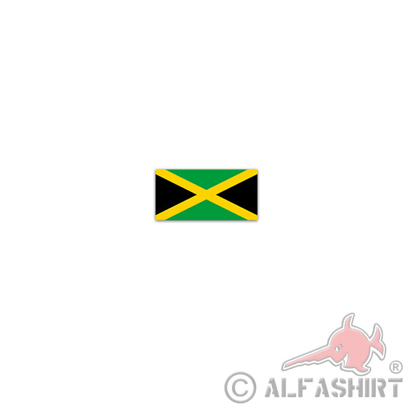 Aufkleber/Sticker Jamaika Flagge Jamaica Inselstaat Kingston 7x3,5cm A2995