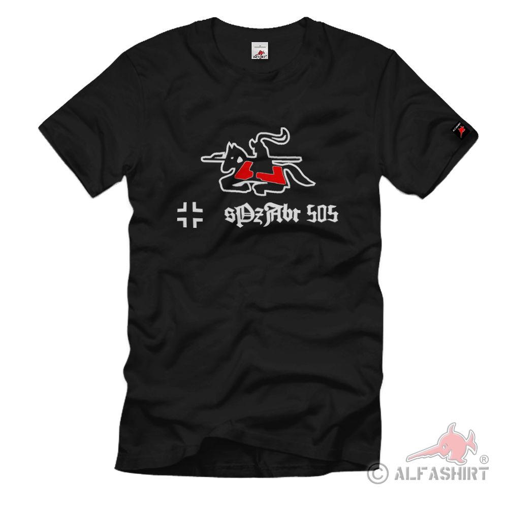 sPzAbt 505 Schwere Panzerabteilung WH Wappen Panzer Tiger Reiter- T Shirt #1292
