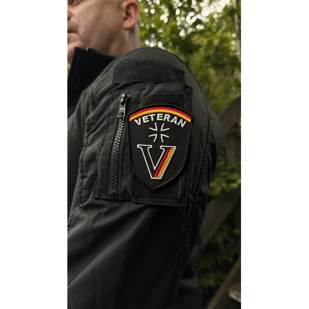 Gestickter Veteranen Patch Bundeswehr Deutschland Bw Soldat Einsatz Abzeichen 9x7cm #47615