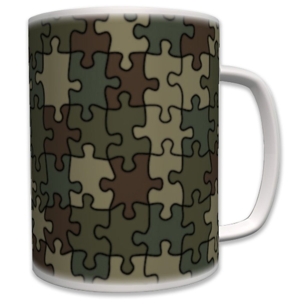 Puzzel Camouflage Tarnmuster Flecktarn- Tasse Becher Kaffee #6085