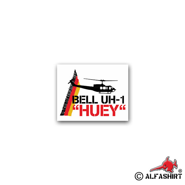 Sticker Bell UH-1 HUEY Multipurpose helicopter Heli Pilot 9x7cm A2386