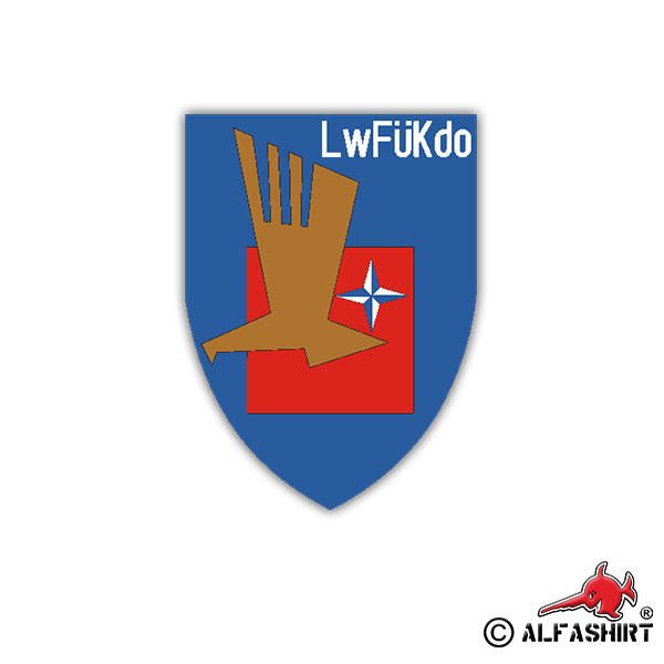 Sticker Luftwaffenführungskommando LwFüKdo Coat of Arms 6x7cm A1660