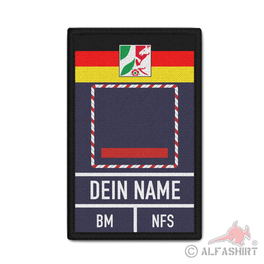 Rank Patch Feuerwehr Brandmeister Dein Name personalisierbar NRW 9,8x6cm #38437