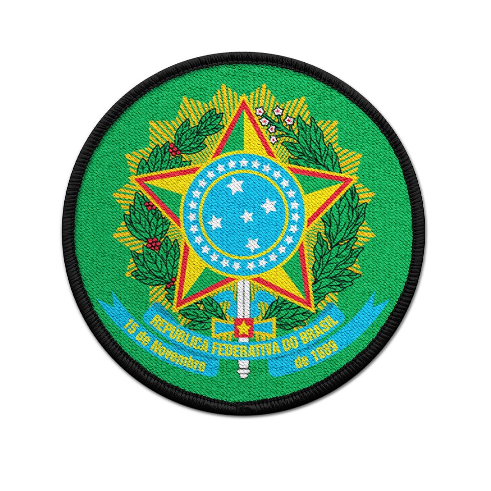 Patch Brasil Brasilien República Federativa Rio Abzeichen Wappen Aufnäher#33903