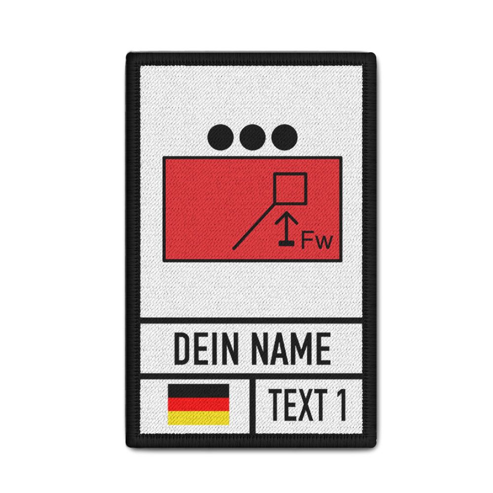 Feuerwehr Höhenrettung Rettungswache Dienst Leitstelle Rank Patch 9,8x6cm #44836
