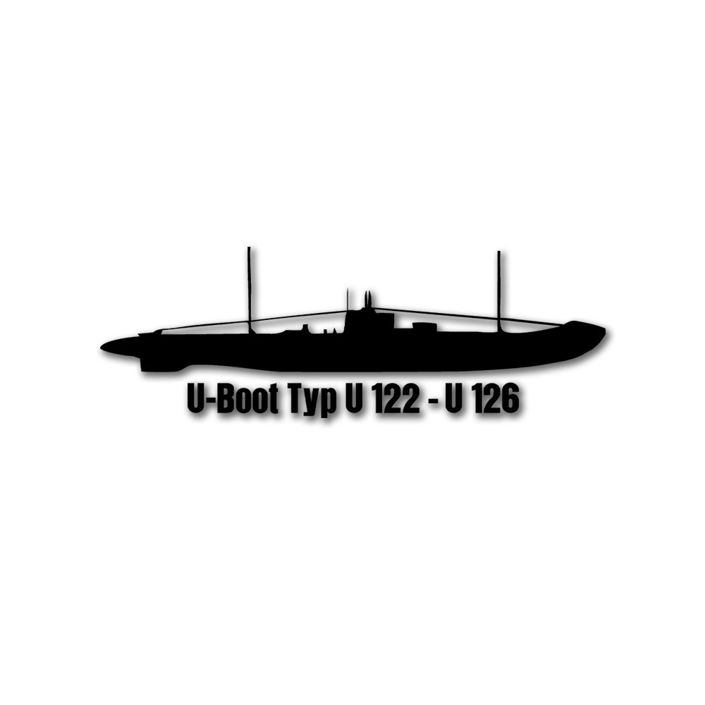 Wall decal submarine type U 122 - U 126 Hamburg 1 U-Flotilla Helgoland #A6192
