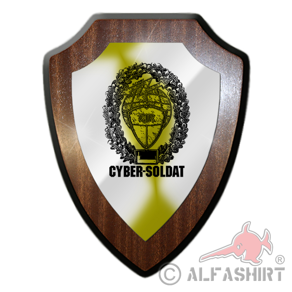 Heraldic shield cyber soldier BW military soldiers comrades unit troop # 27036