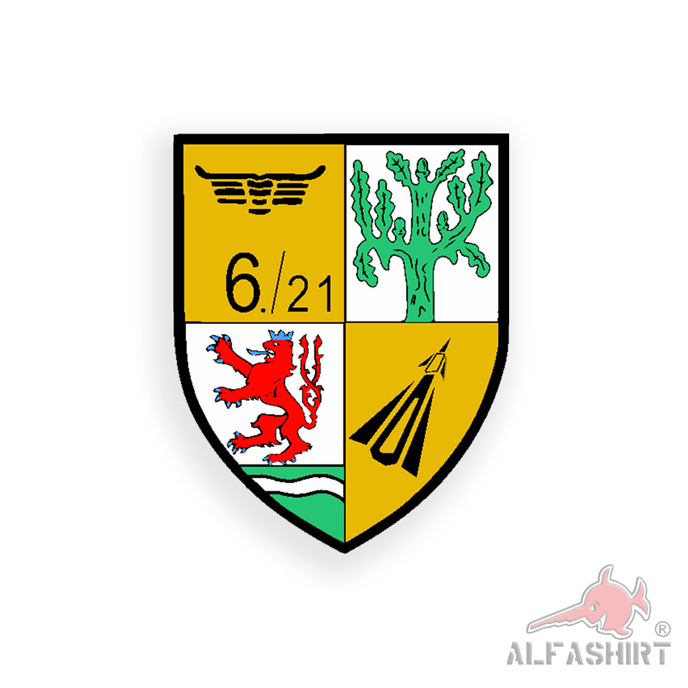 Aufkleber/Sticker 6 FlaRakGrp 21 Flugabwehrraketengruppe Militär 6x7cm A2597