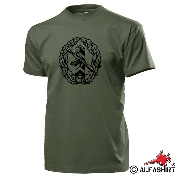 DDR Grenztruppe NVA Schützenschnur Abzeichen AK74 Grenzpfahl - T Shirt #17477